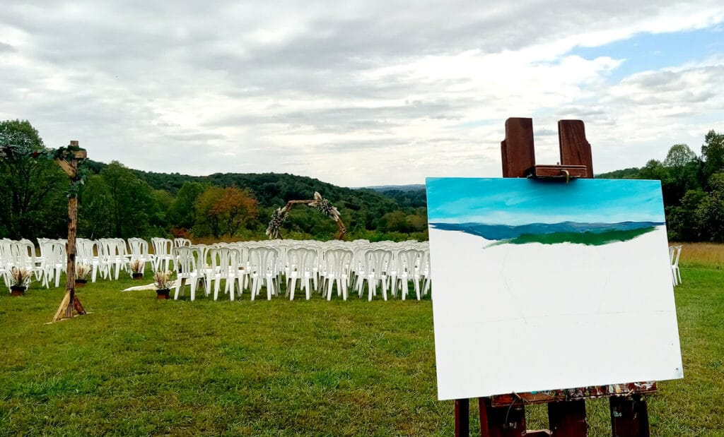 live wedding painting experience