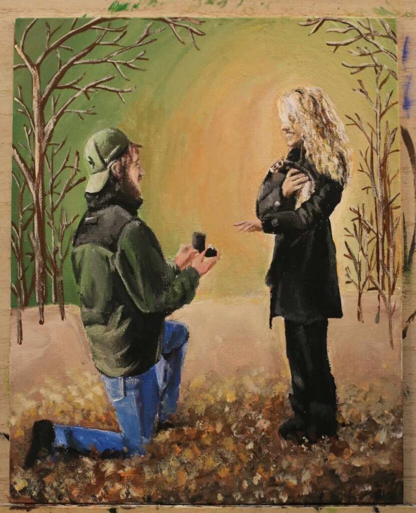 pittsburgh engagement painting
