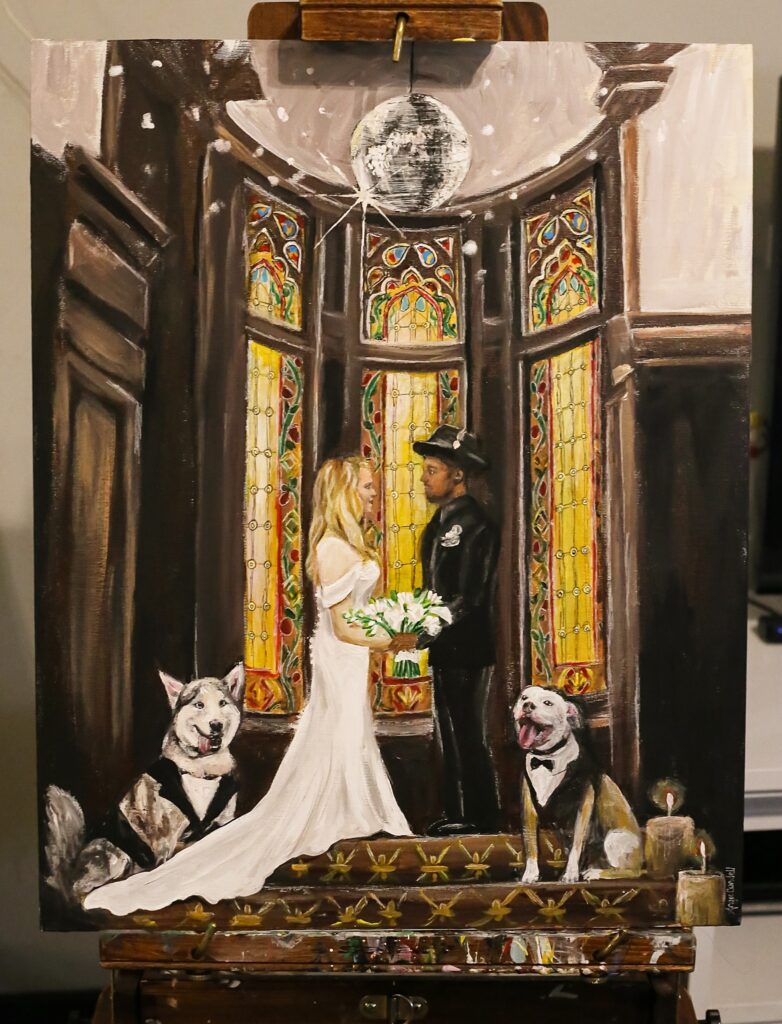 mansions on fifth wedding painting