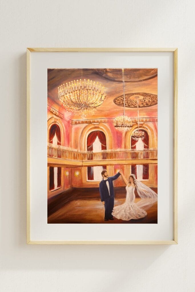 omni william penn live wedding painting