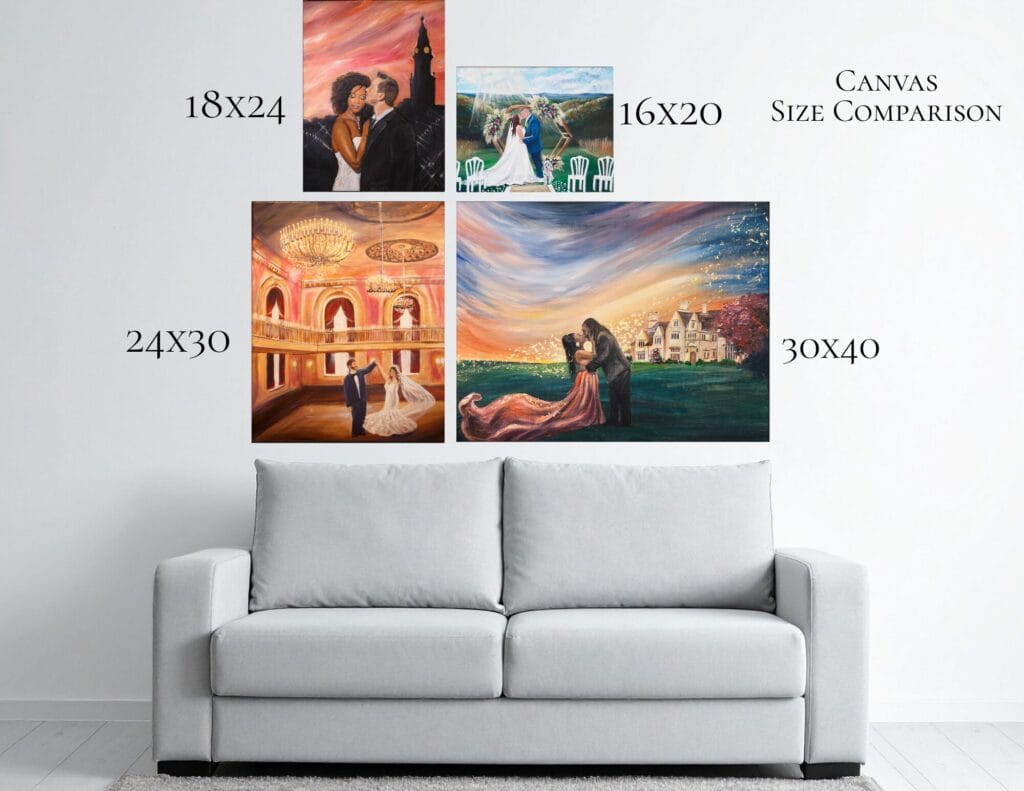 Copy of Brochure(2) Live wedding painting pricing guide by Pittsburgh live wedding painter