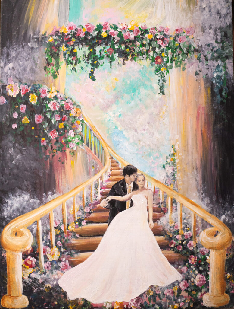 studio wedding painting