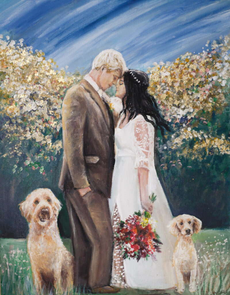 pittsburgh wedding couple painting