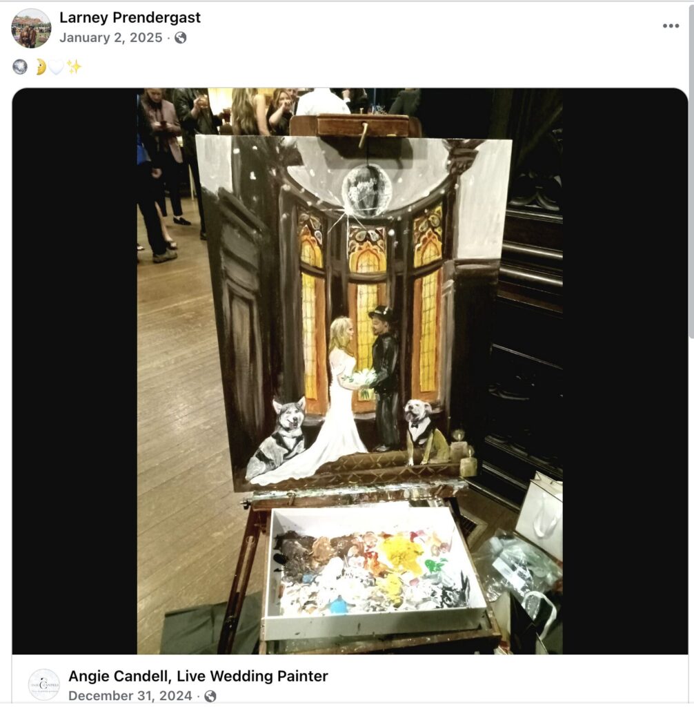 Mansions on Fifth Live Wedding Painting