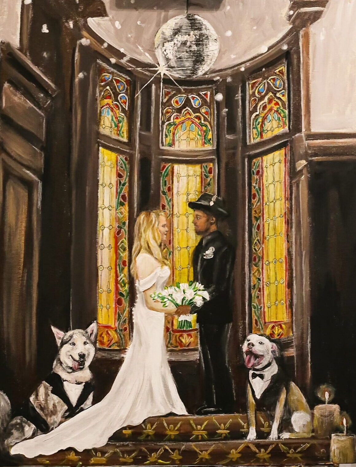 mansions on fifth wedding painting