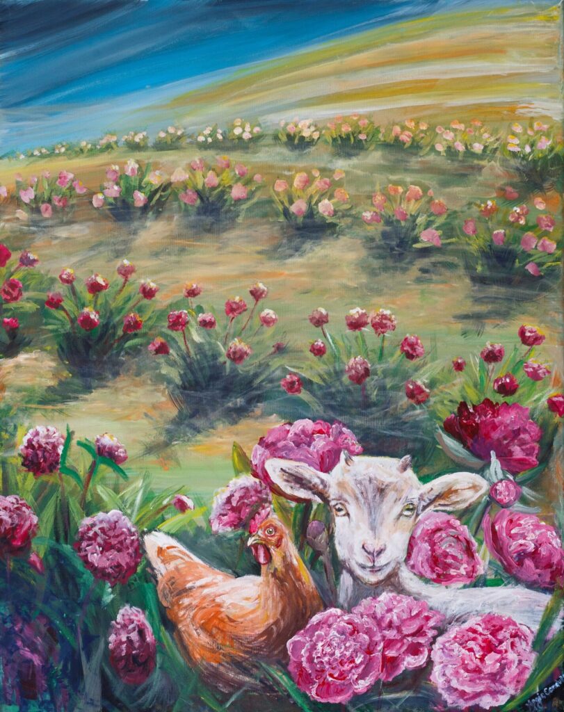 peony festival live event painting